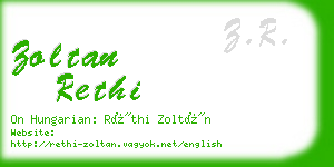 zoltan rethi business card